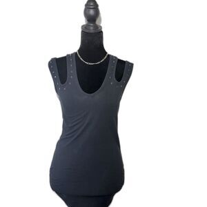 Boston Proper Black Sleeveless Top Stretch Women’s Size Small